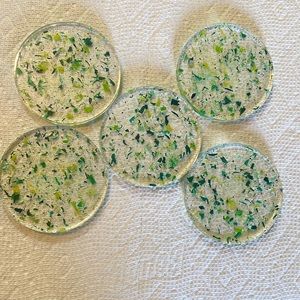 5 coasters epoxy homemade!